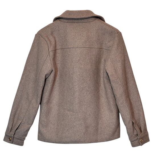 FATE Wool Jacket Shacket Beige Tan Mid Length S Fall Winter Layering Chic NWT - Picture 7 of 12